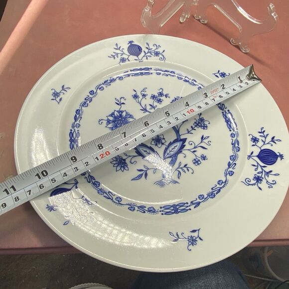 Christina Porcelain Dresden Classic Blue Rose 10" PLATE Seltmann Weiden Bavaria - Picture 10 of 11